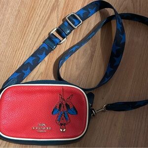 Coach Red Spider-Man Leather Bag
